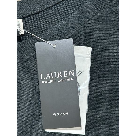 NEW Lauren Ralph Lauren Women’s 1X Black Cotton-Blend Dolman-Sleeve Sweater NWT - Picture 7 of 12